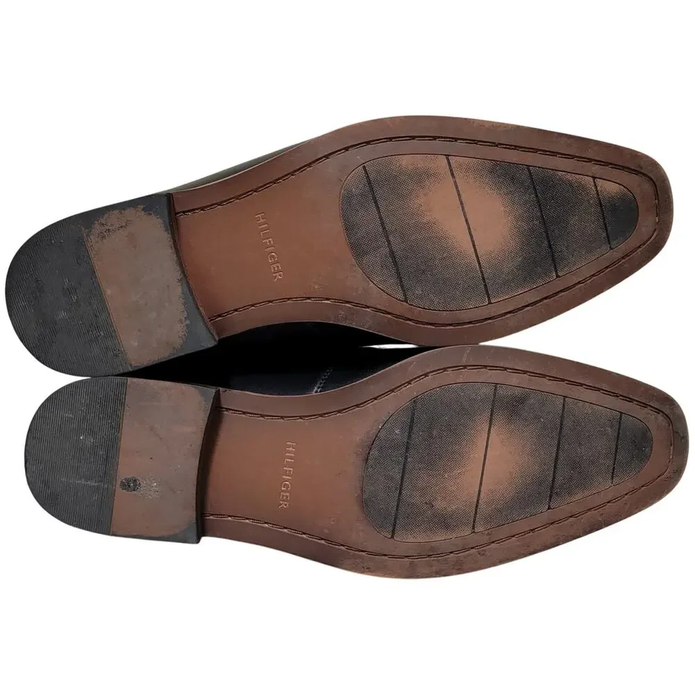 Tommy Hilfiger Men Sachie Slip On Loafers Size US 9M Black Faux Leather
